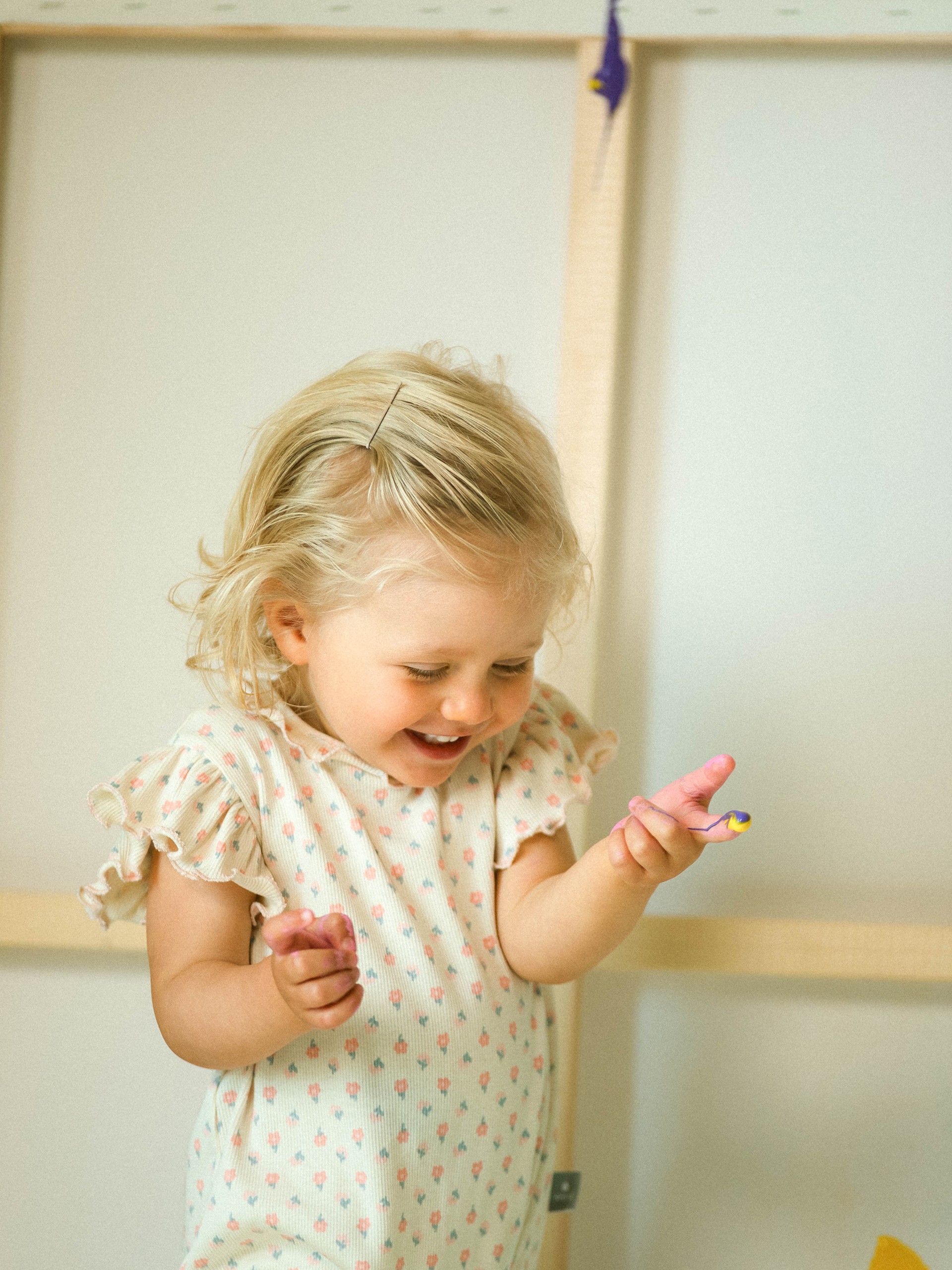 Ribbed jersey shortie floral print