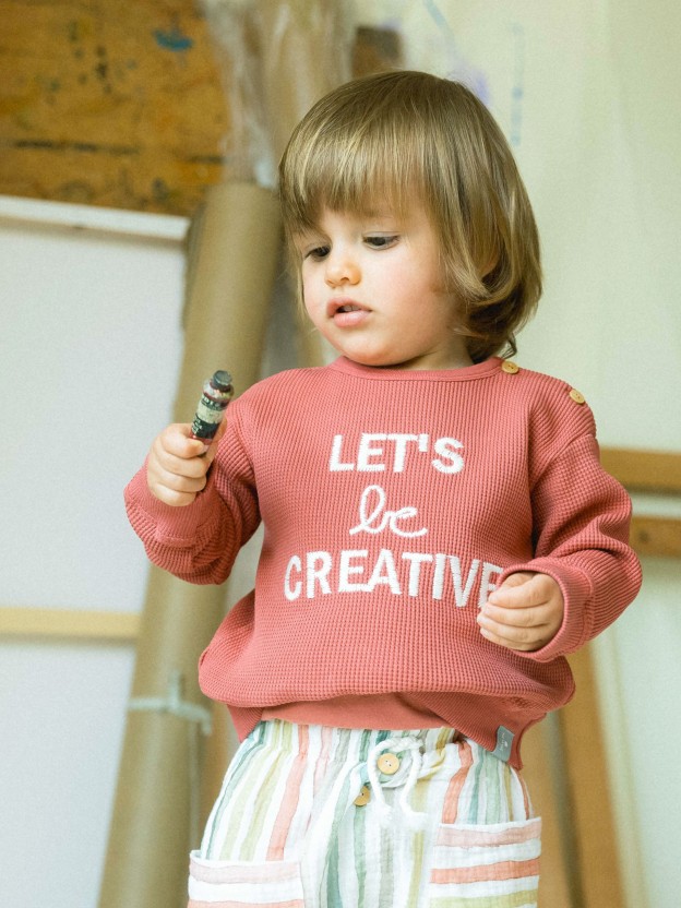 "Let s be creative" sweater