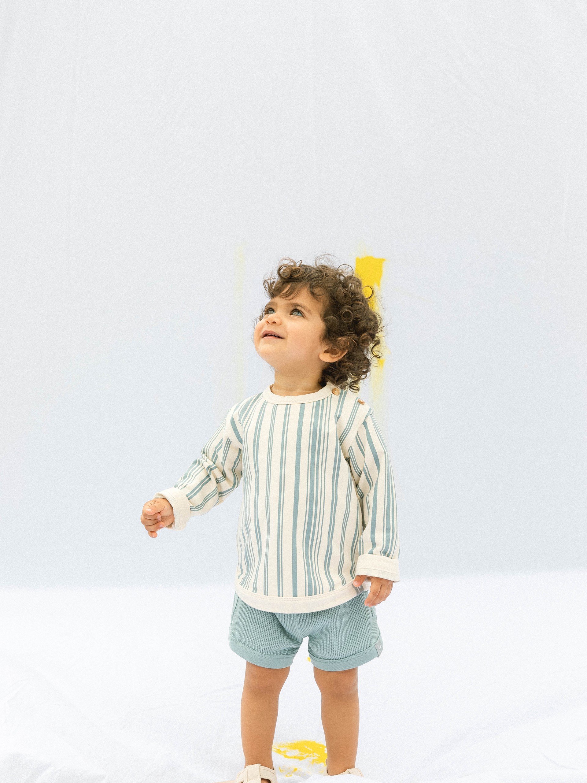 Printed plush sweater