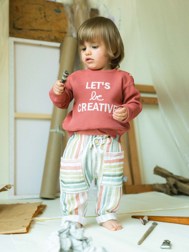 "Let s be creative" sweater
