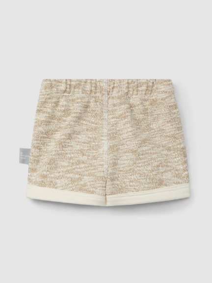 Calções pull-up em malha efeito tricot Calções pull-up em malha efeito tricot