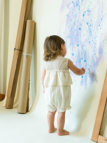 Bombacho con detalles de volante de encaje Bombacho con detalles de volante de encaje