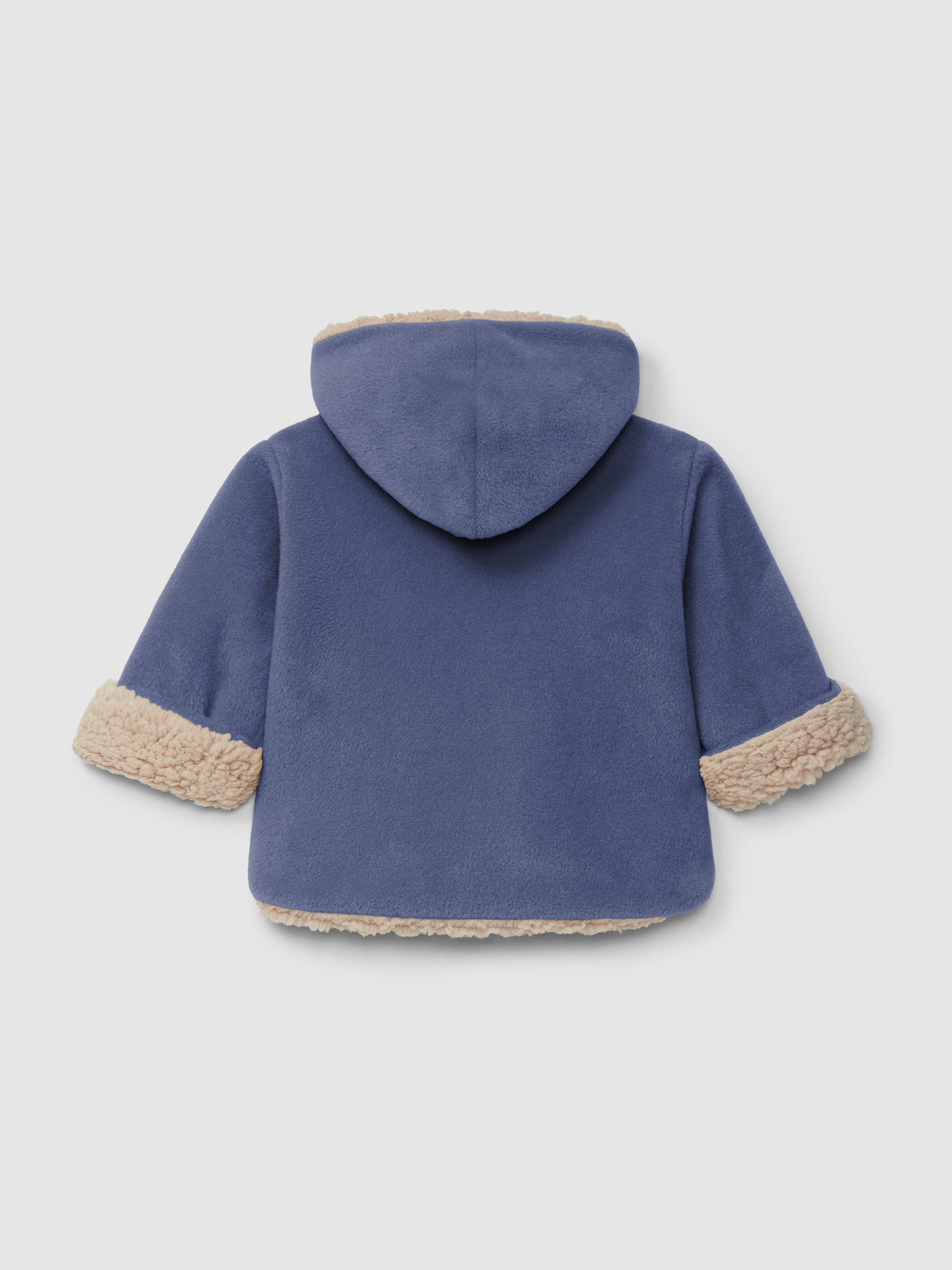 Fleece hooded jacket and interior fur