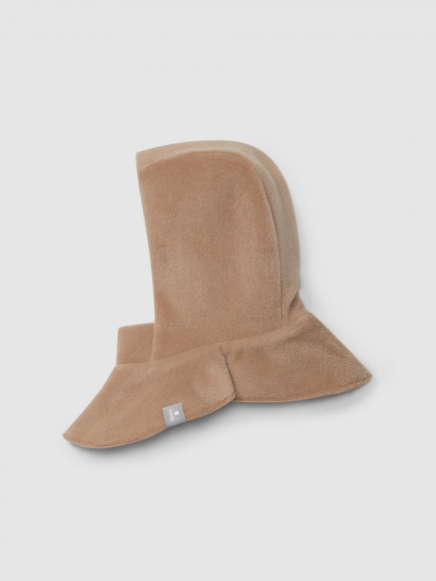 Fleece beanie with collar Fleece beanie with collar