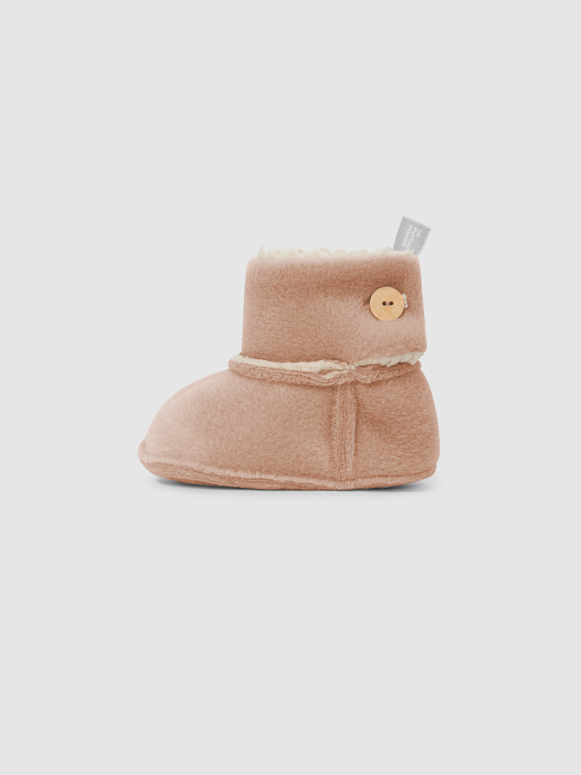 Fleece booties with fur