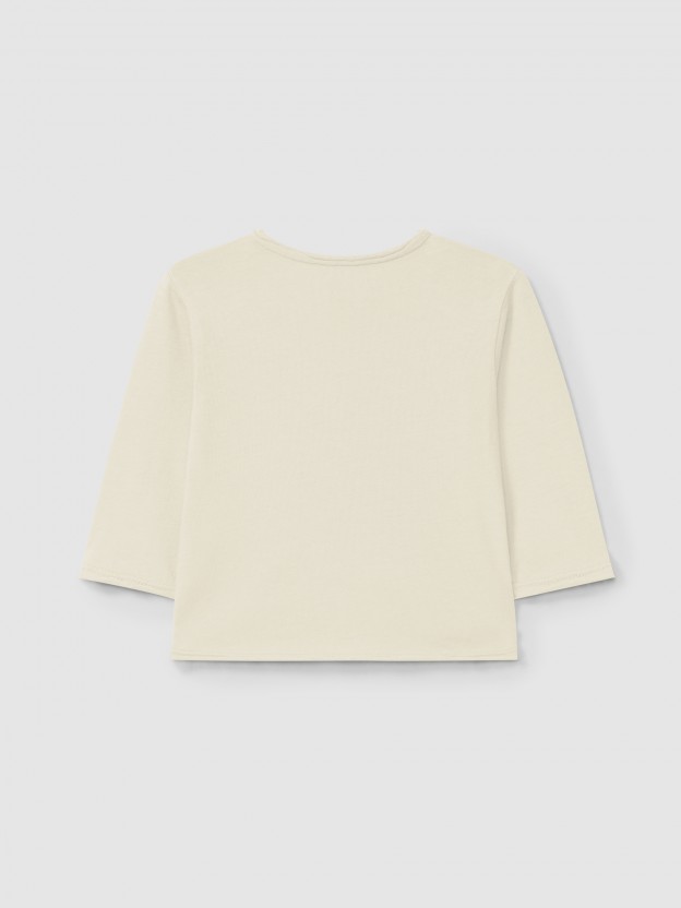 Longsleeve com bolso lisa Longsleeve com bolso lisa