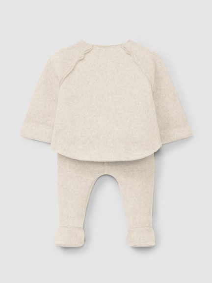 Two-piece set in organic cotton fleece Two-piece set in organic cotton fleece