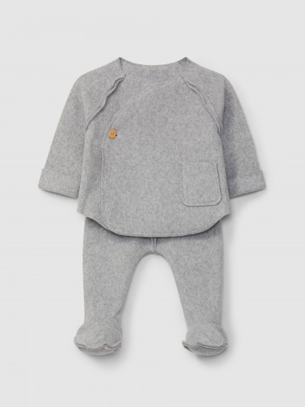 Two-piece set in organic cotton fleece