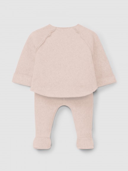 Two-piece set in organic cotton fleece Two-piece set in organic cotton fleece