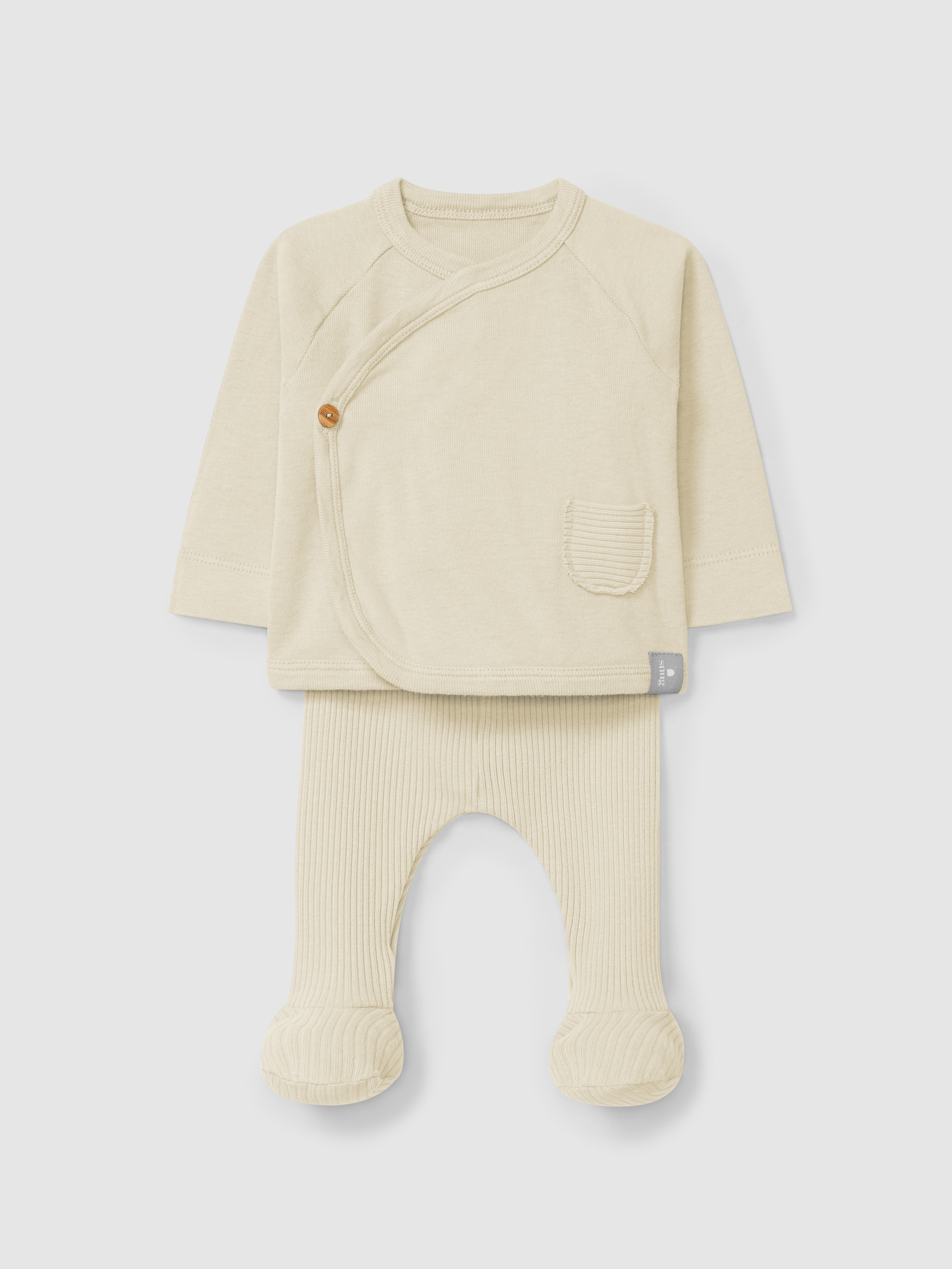 Two-piece ribbed jersey set