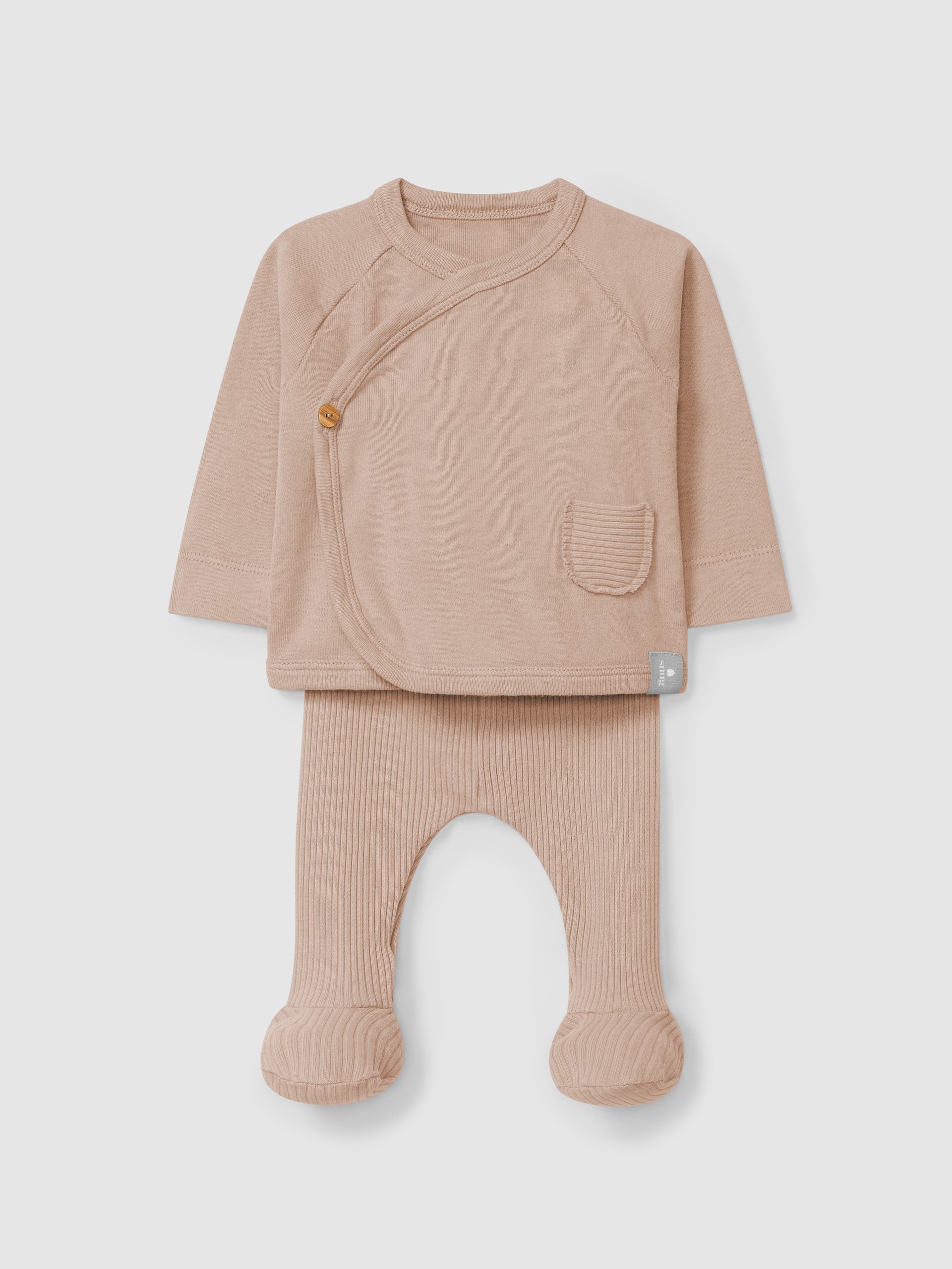 Conjunto de duas peças malha canelada