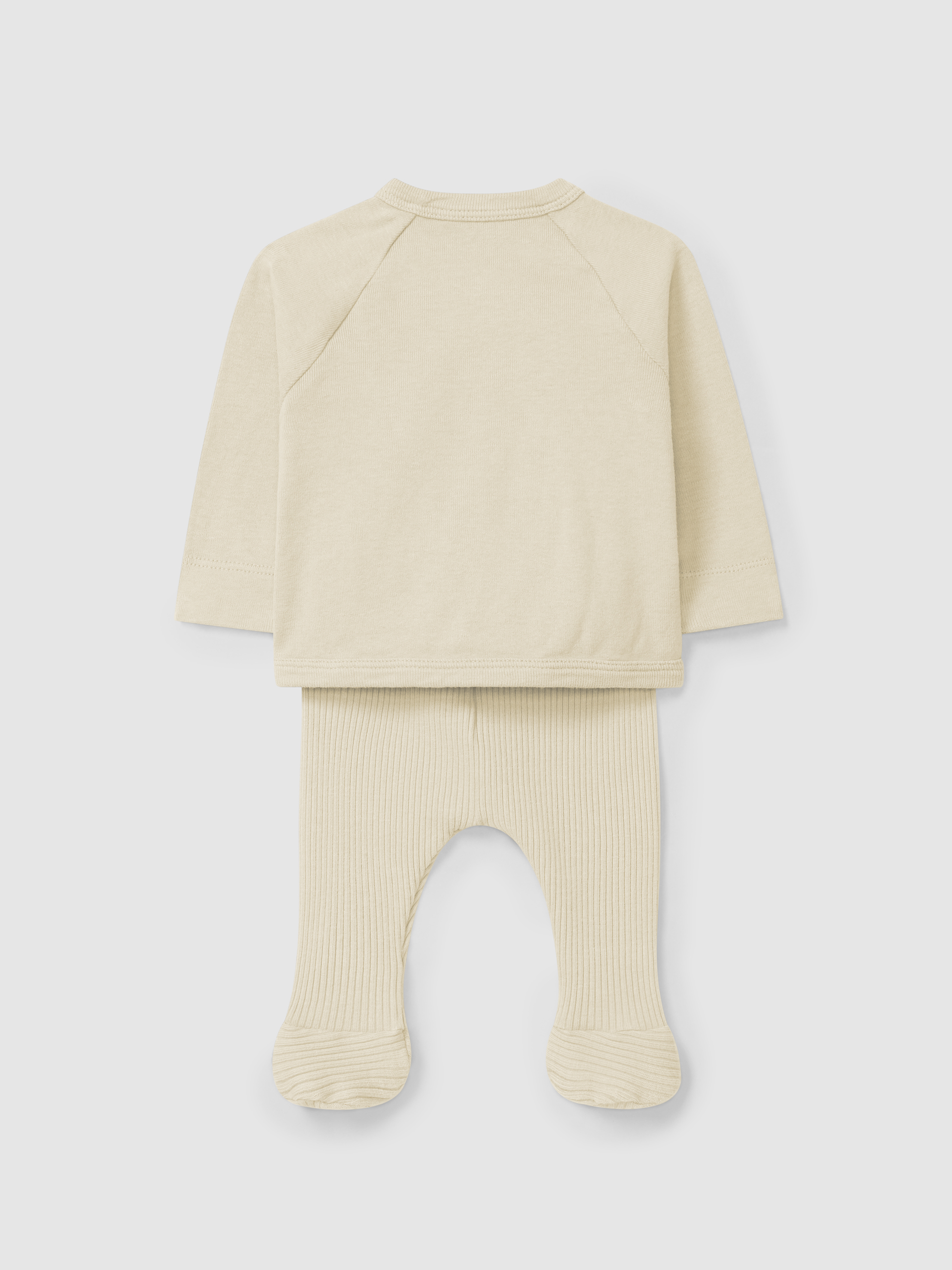 Two-piece ribbed jersey set