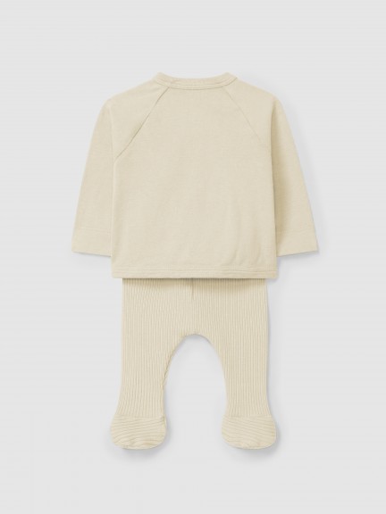 Two-piece ribbed jersey set Two-piece ribbed jersey set