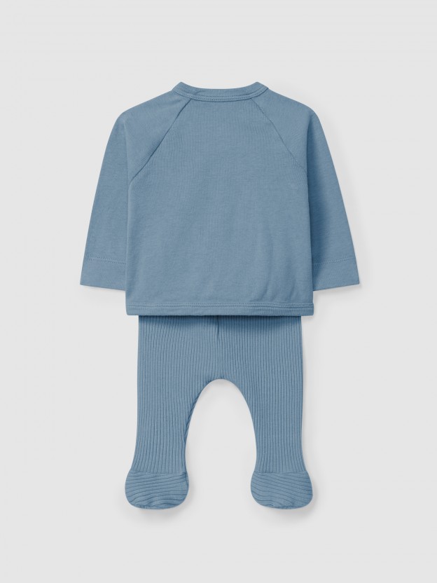 Two-piece ribbed jersey set Two-piece ribbed jersey set