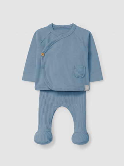 Two-piece ribbed jersey set