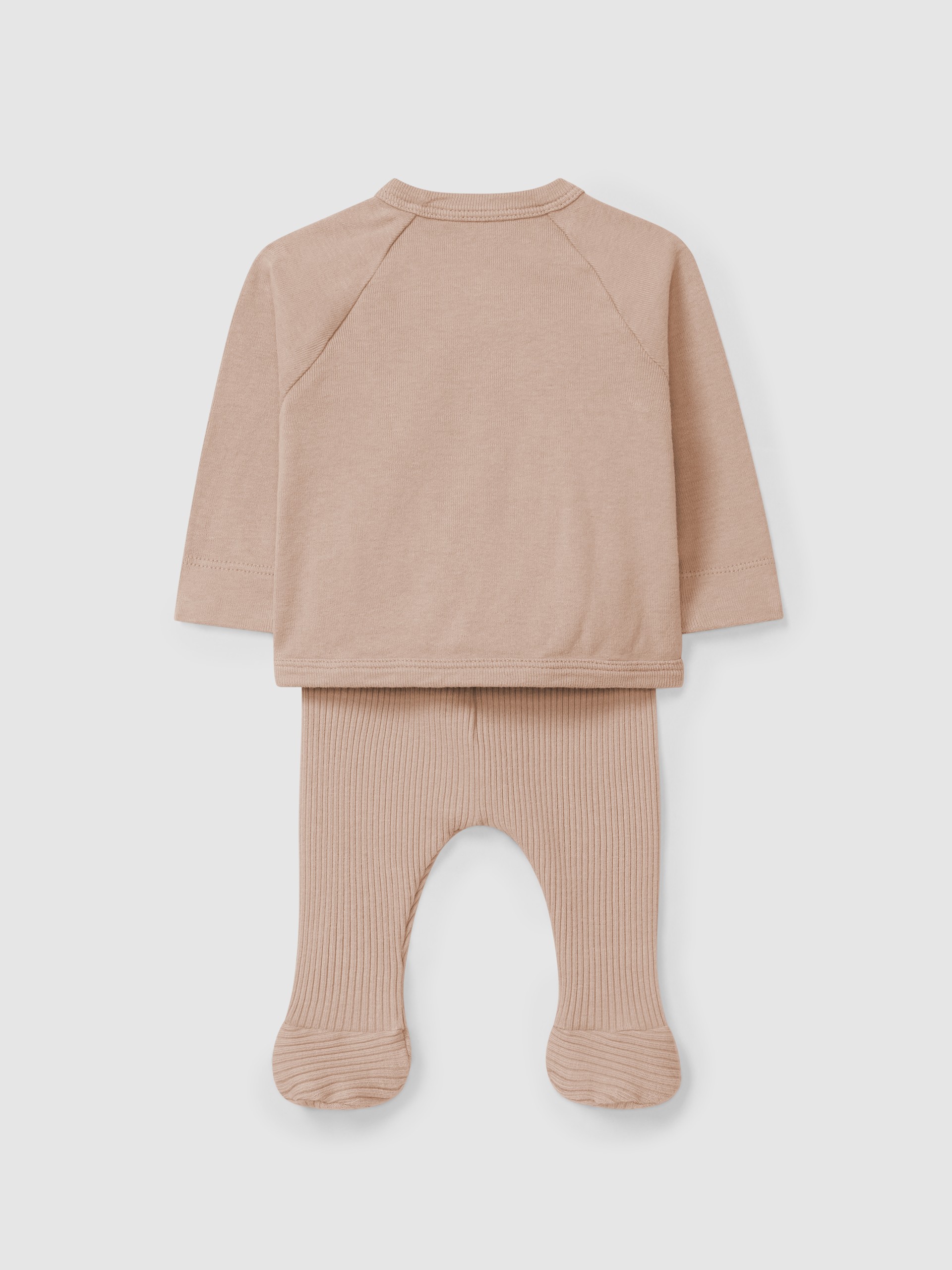 Conjunto de duas peças malha canelada