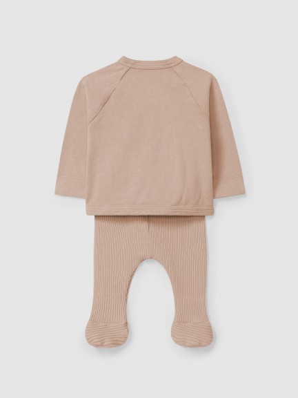 Two-piece ribbed jersey set Two-piece ribbed jersey set