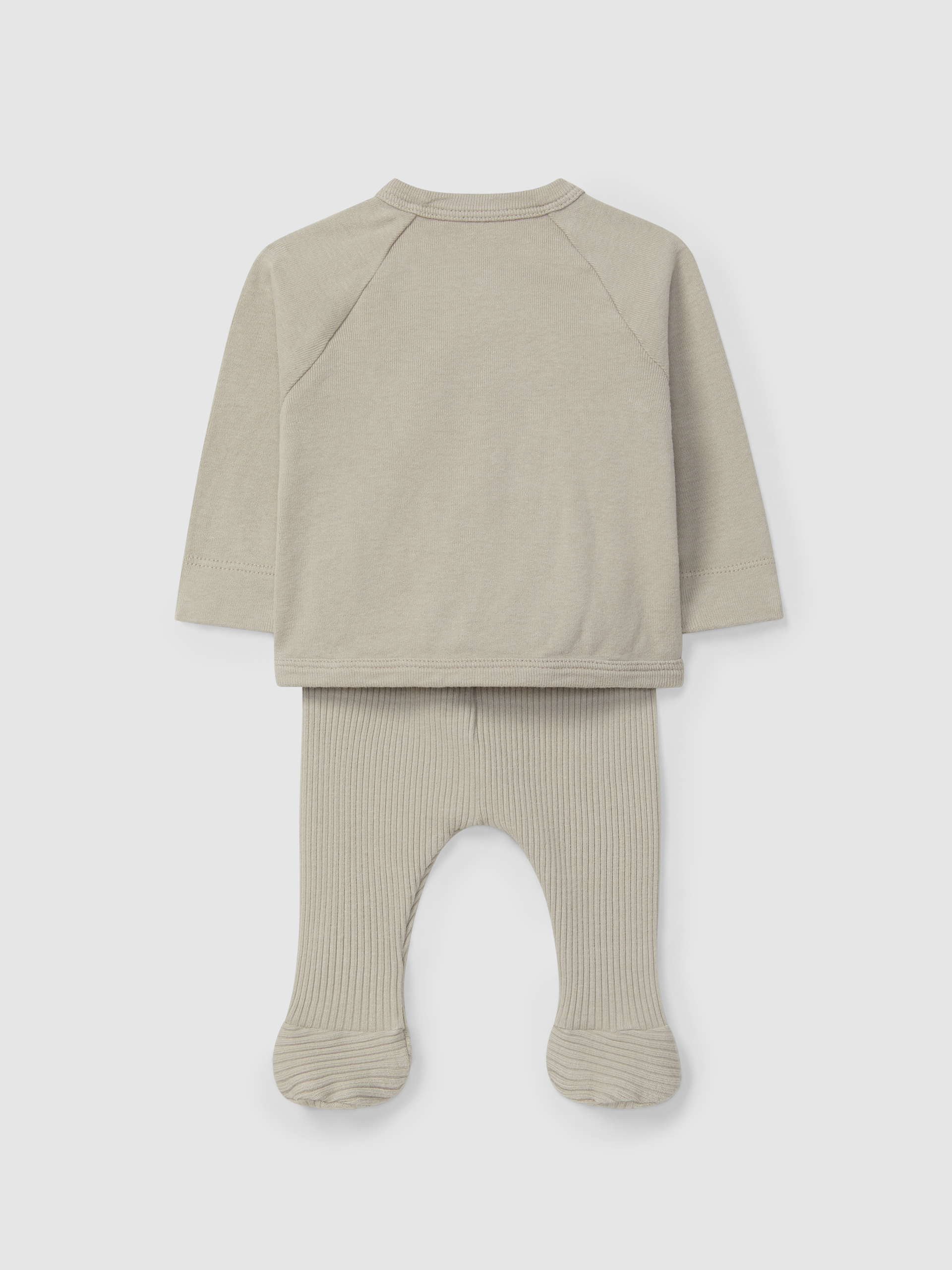 Two-piece ribbed jersey set