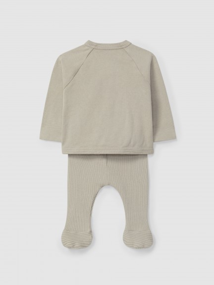 Two-piece ribbed jersey set Two-piece ribbed jersey set