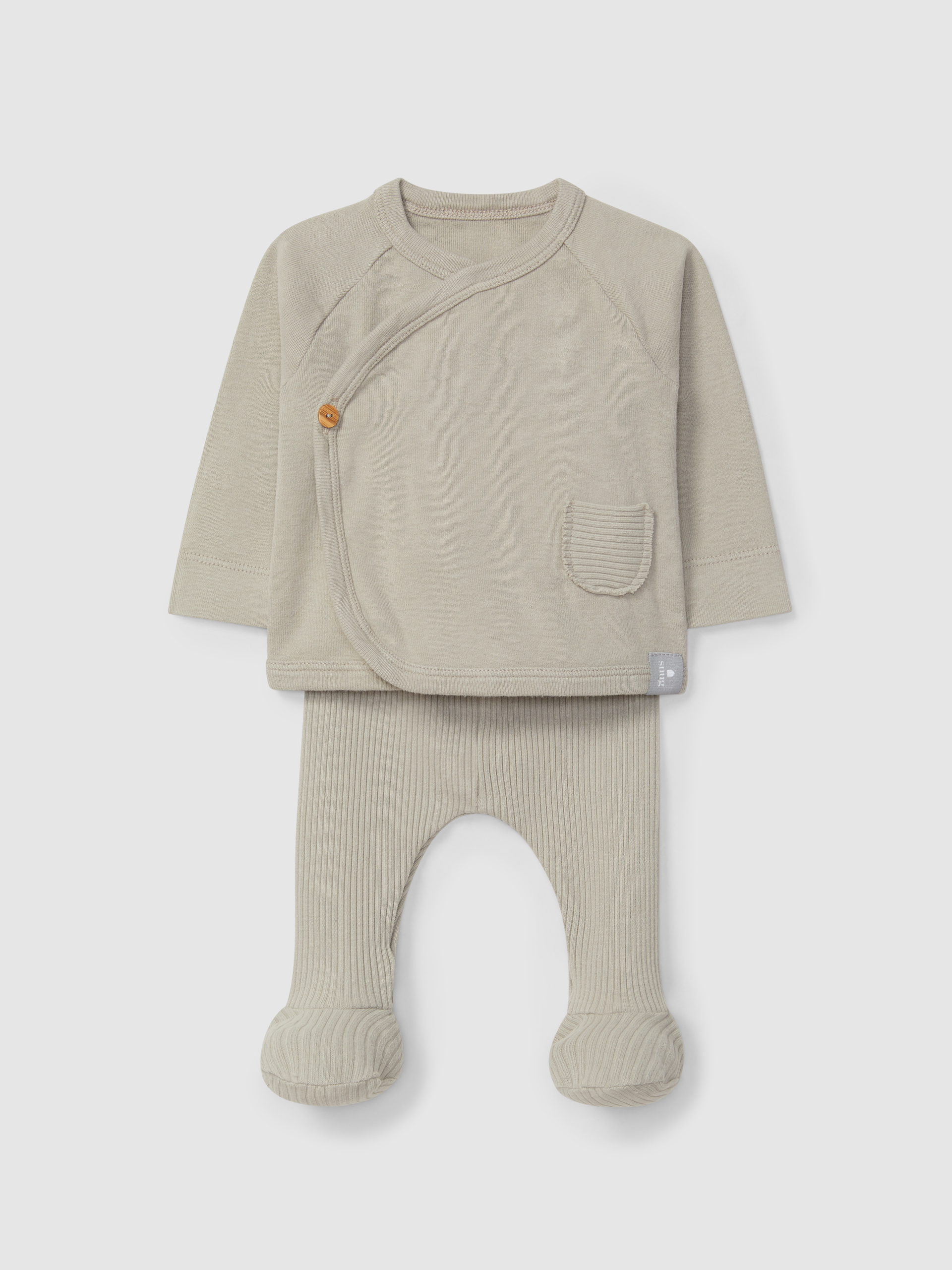 Two-piece ribbed jersey set