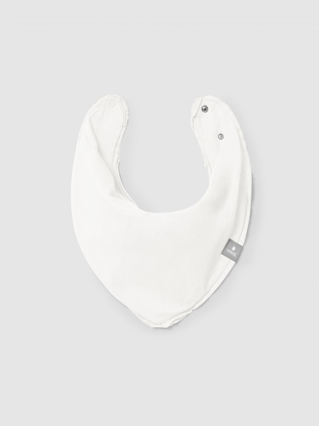 Babero liso de algodn orgnico