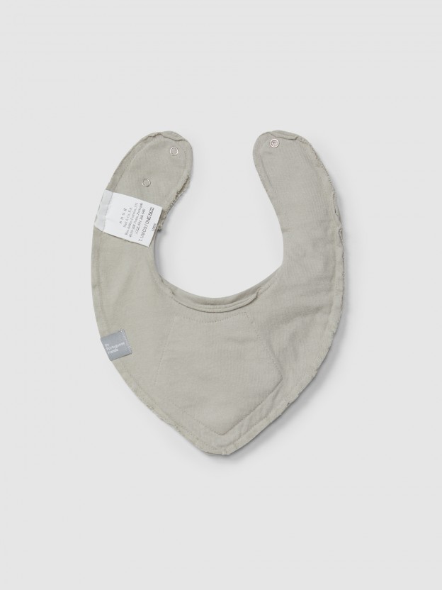 Plain bib in organic cotton Plain bib in organic cotton