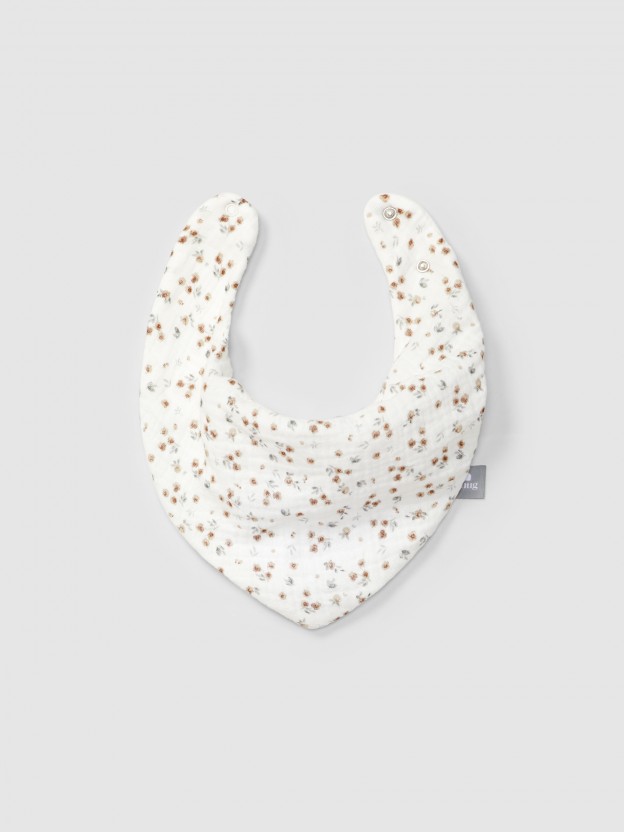 Printed muslin bib Printed muslin bib