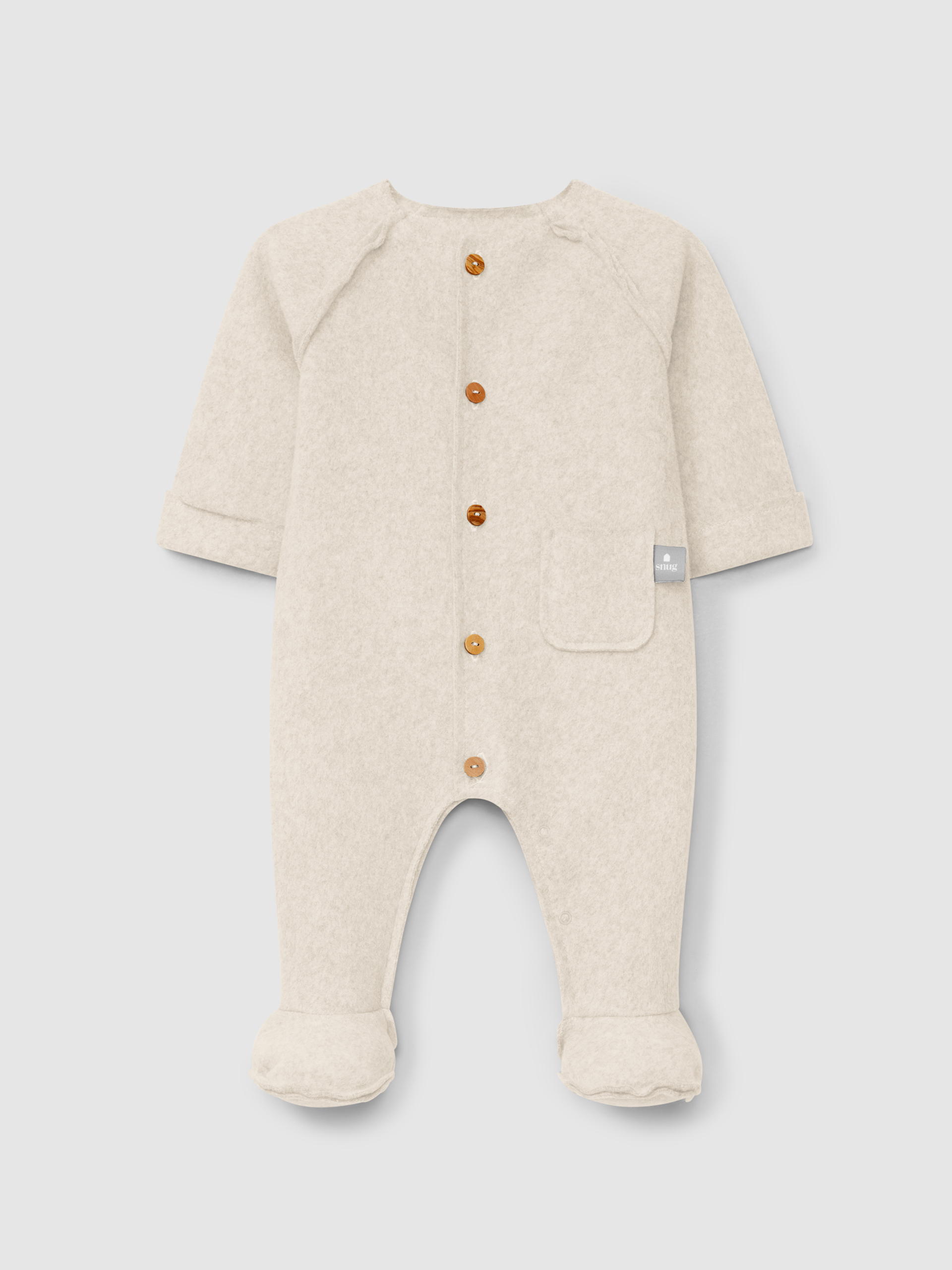 Organic cotton fleece romper