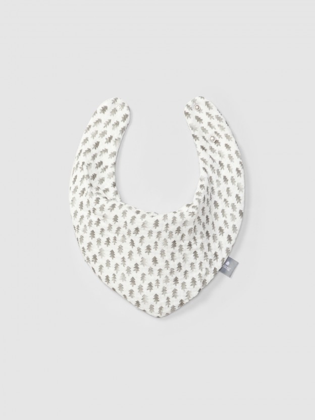 Printed muslin bib Printed muslin bib