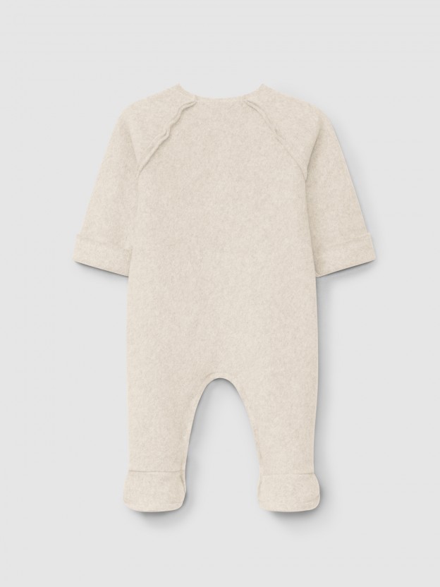 Organic cotton fleece romper Organic cotton fleece romper