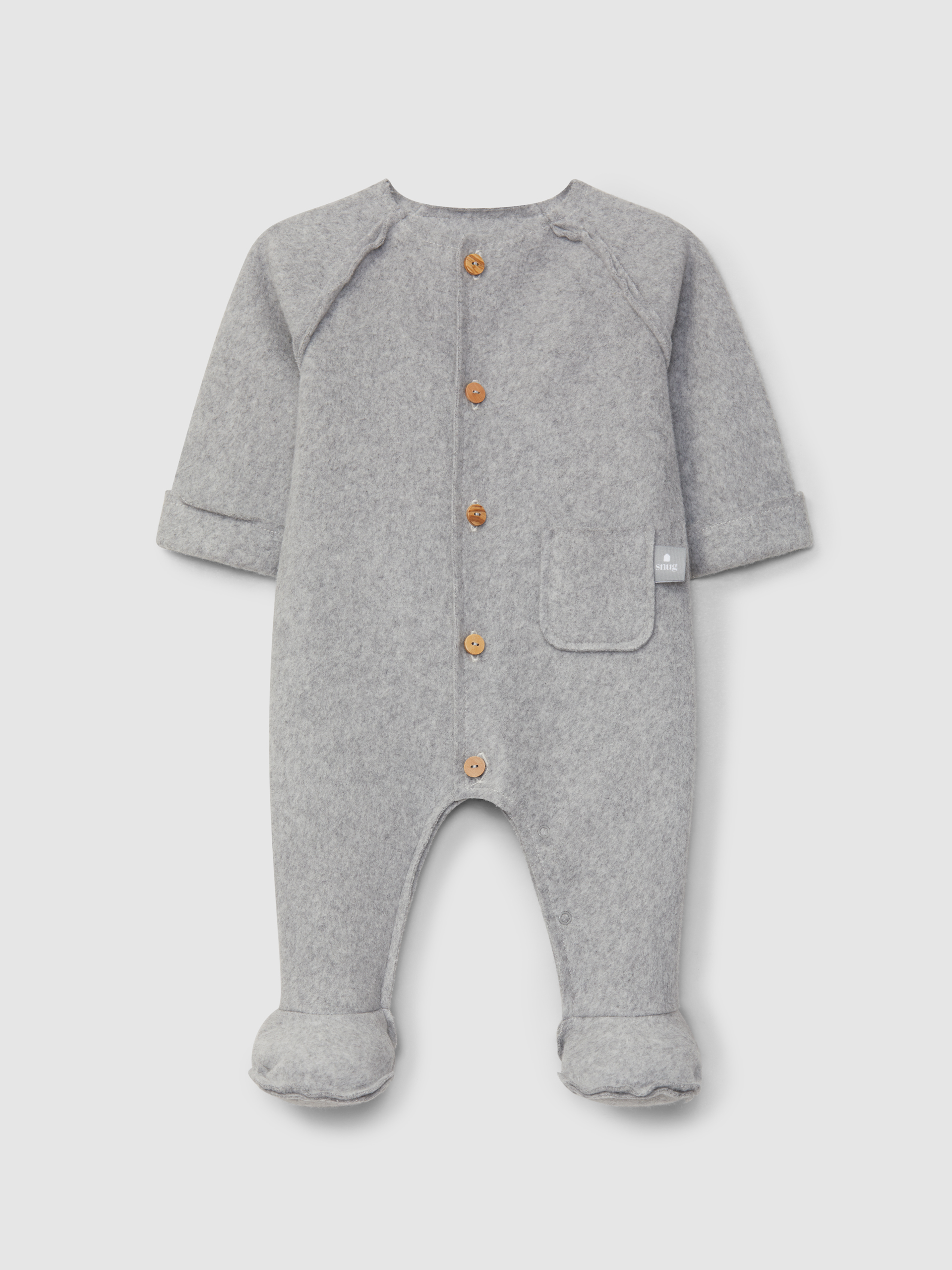 Organic cotton fleece romper