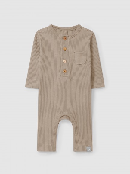 Ribbed jersey romper