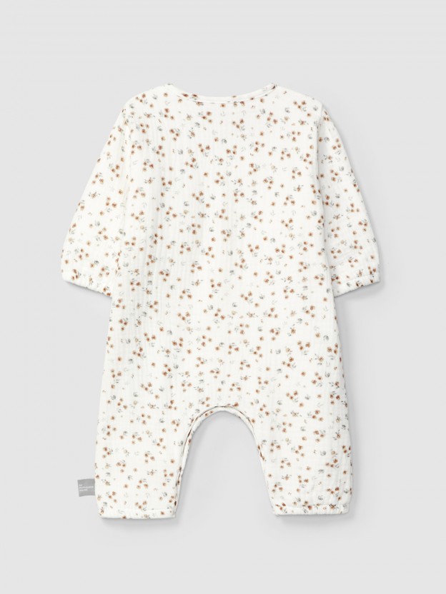Printed muslin romper Printed muslin romper