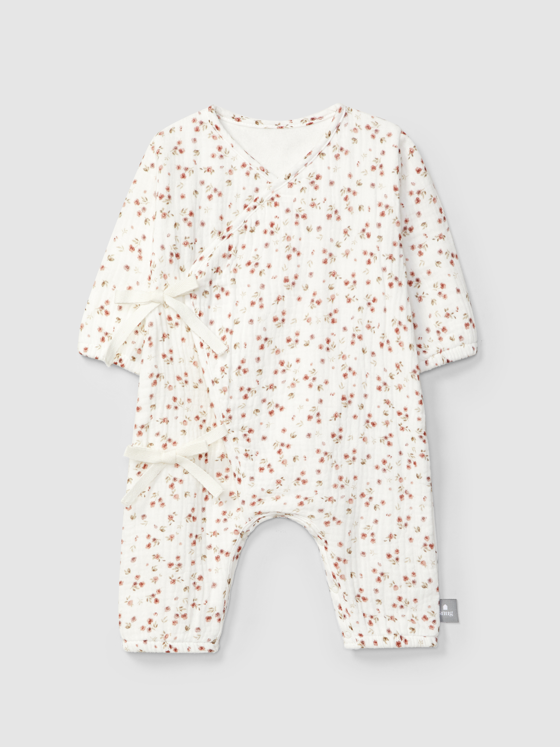Printed muslin romper