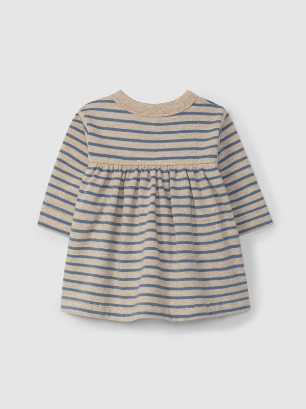 soft brushed jersey striped dress