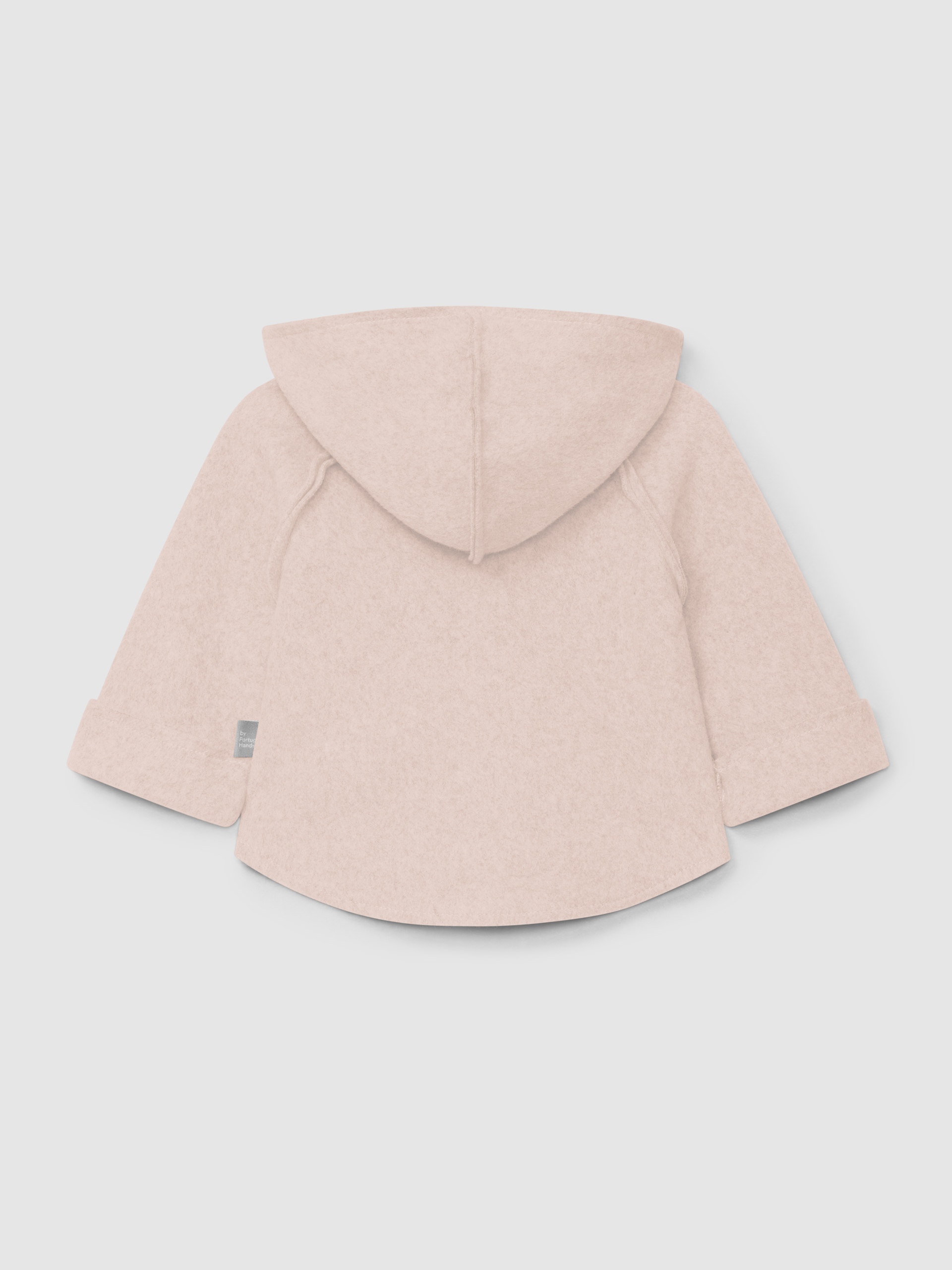 Hooded jacket in organic cotton fleece