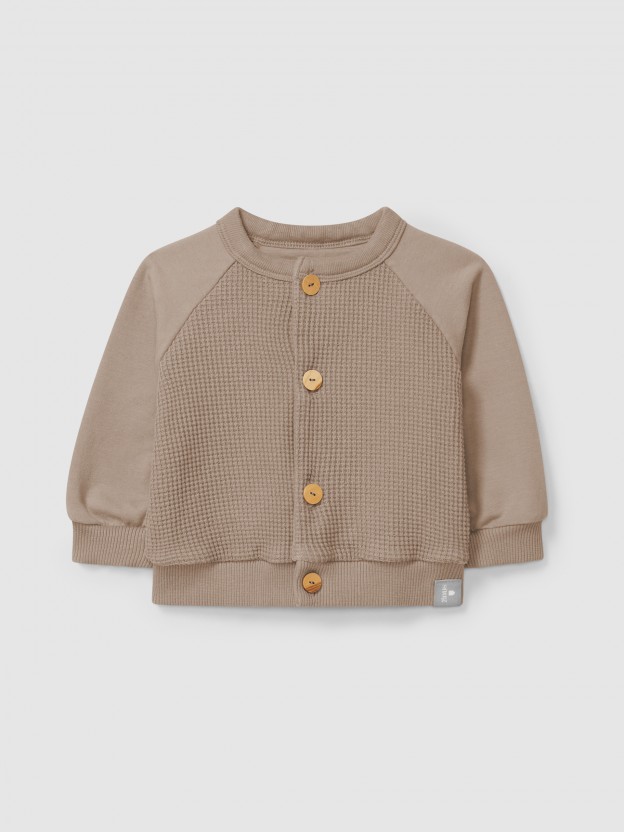 Waffle weave jacket