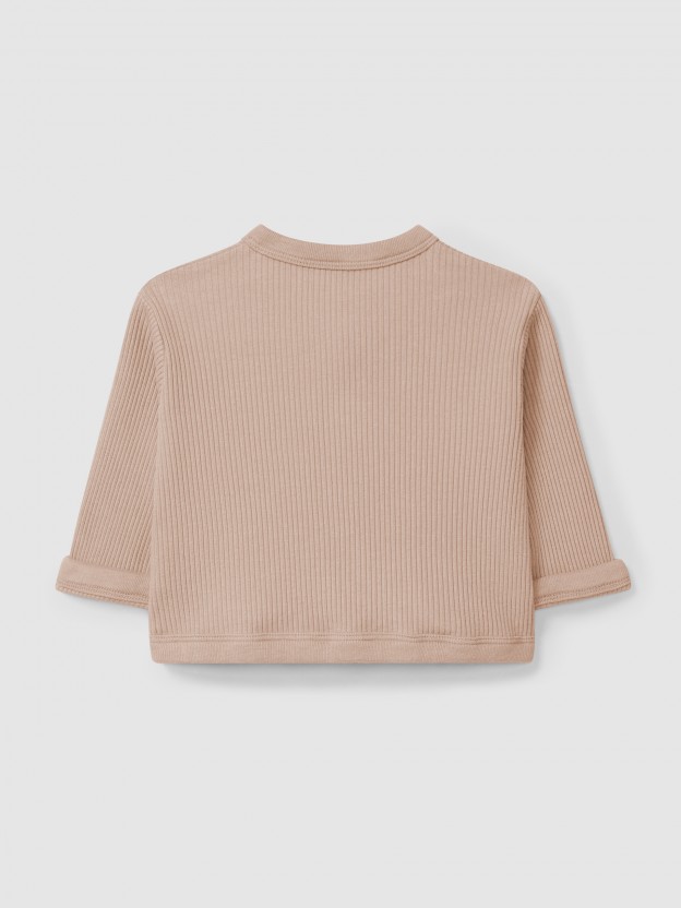 Ribbed jersey jacket
