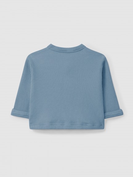 Abrigo en punto acanalado Abrigo en punto acanalado