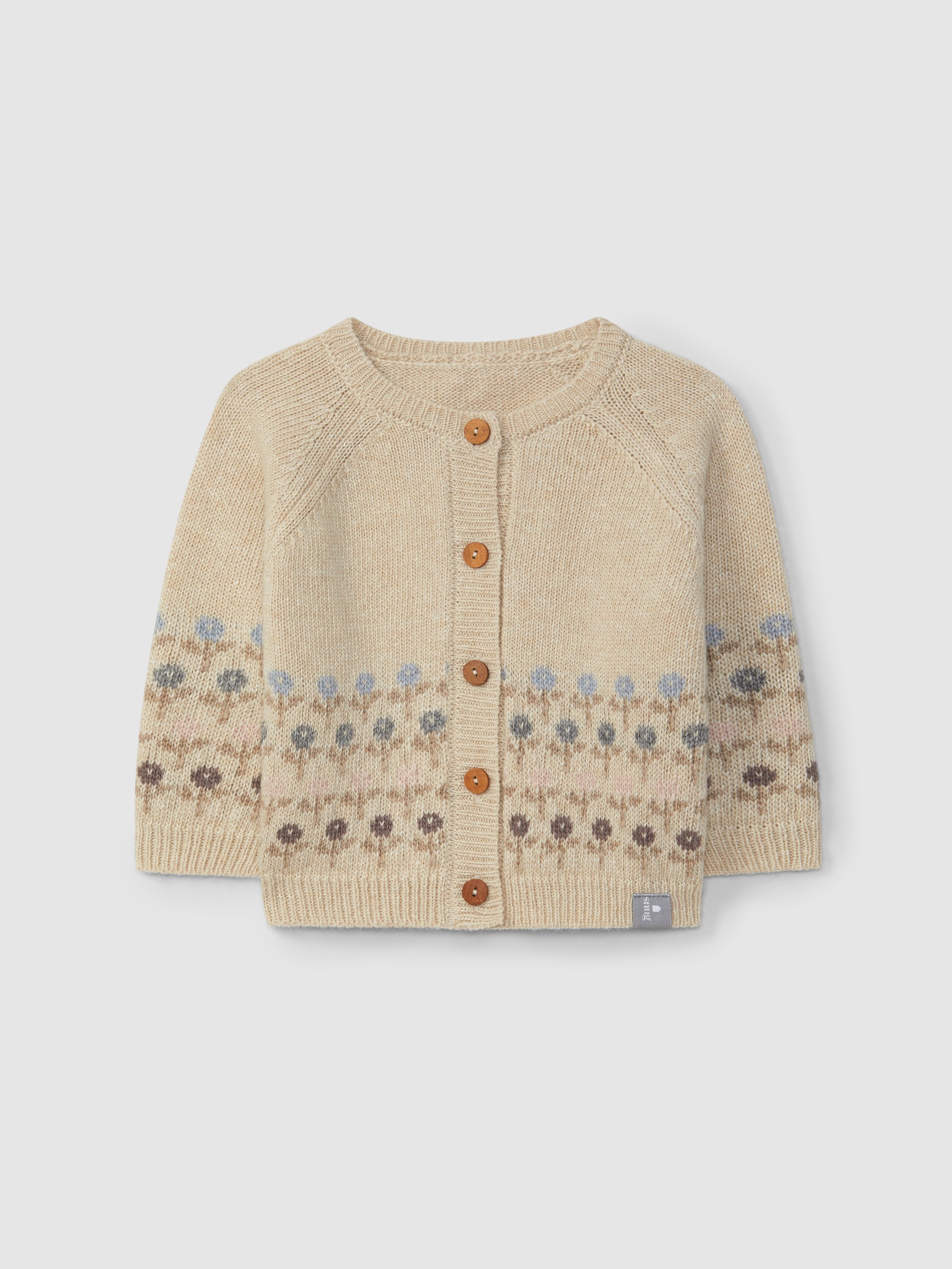 Jacquard knitted cardigan