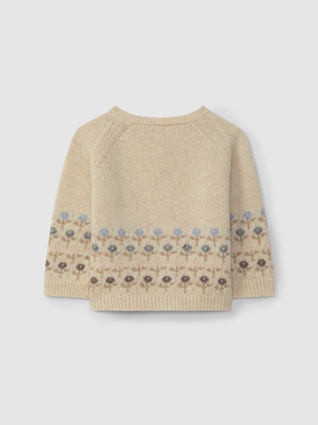 Jacquard knitted cardigan Jacquard knitted cardigan