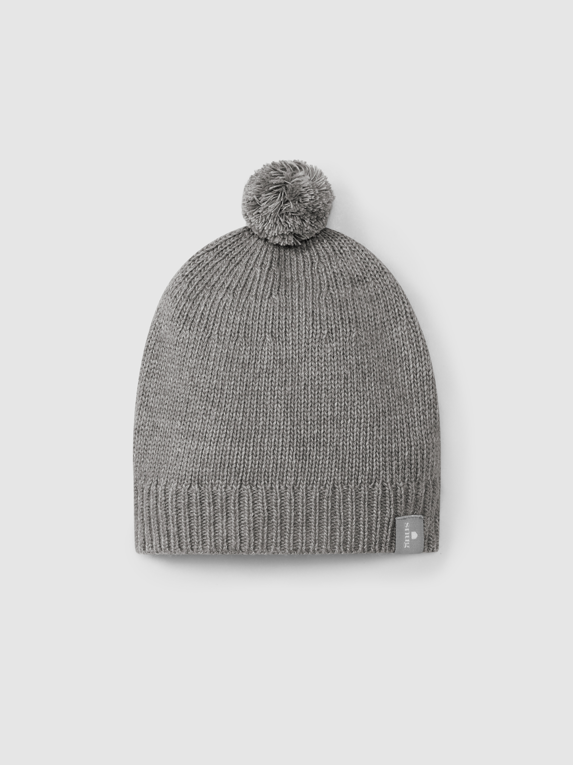 Knitted beanie with pom-pom