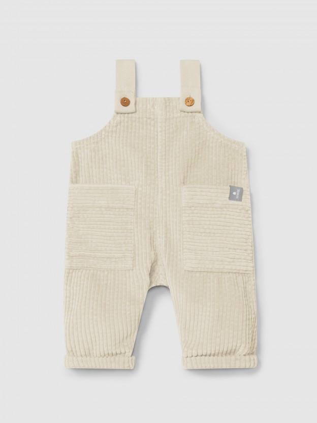 Ribbed velvet dungarees Ribbed velvet dungarees