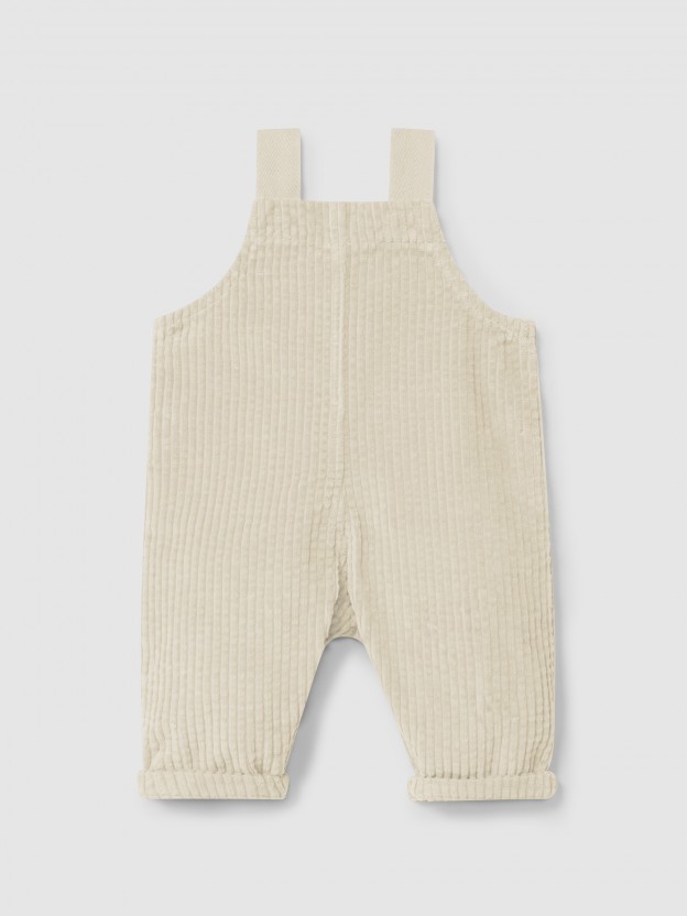 Ribbed velvet dungarees Ribbed velvet dungarees