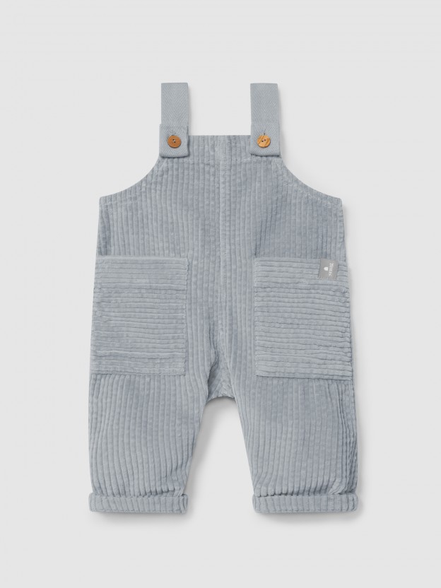 Ribbed velvet dungarees Ribbed velvet dungarees