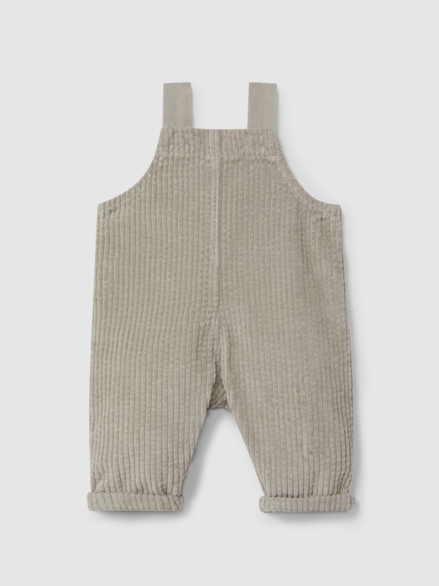 Ribbed velvet dungarees Ribbed velvet dungarees