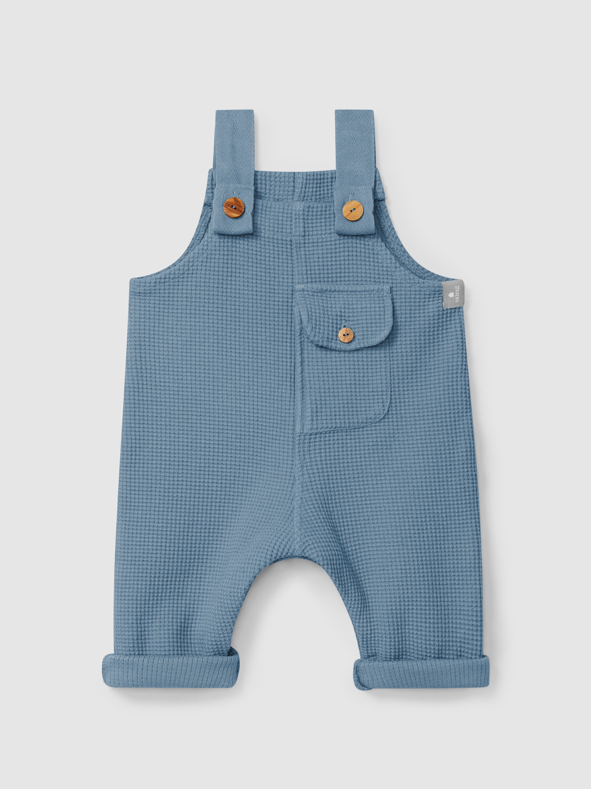 Dungarees in waffle weave