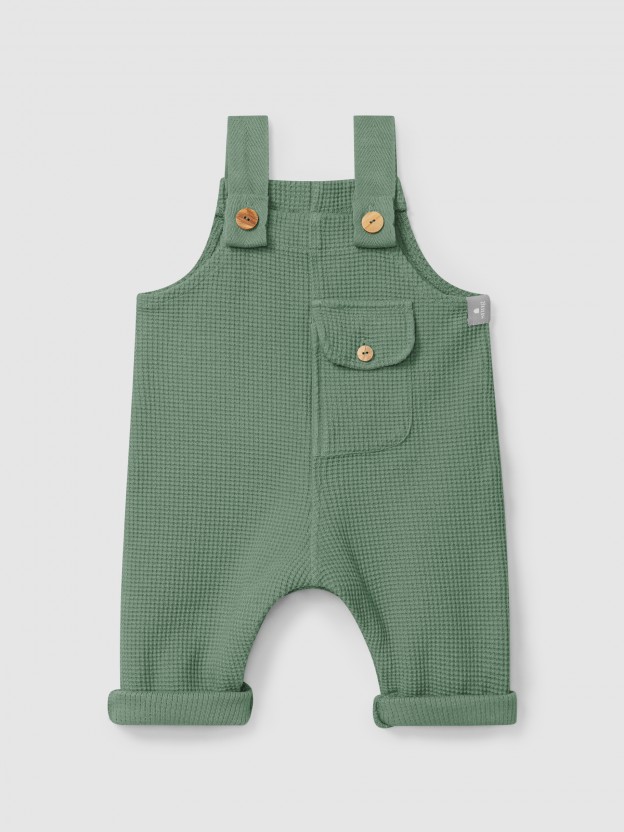 Dungarees in waffle weave Dungarees in waffle weave