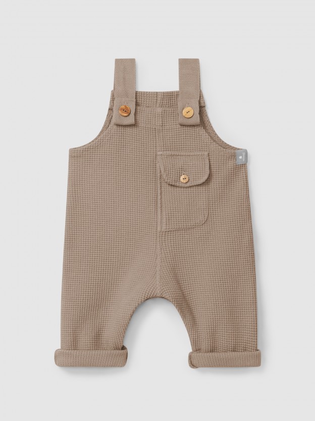 Dungarees in waffle weave Dungarees in waffle weave