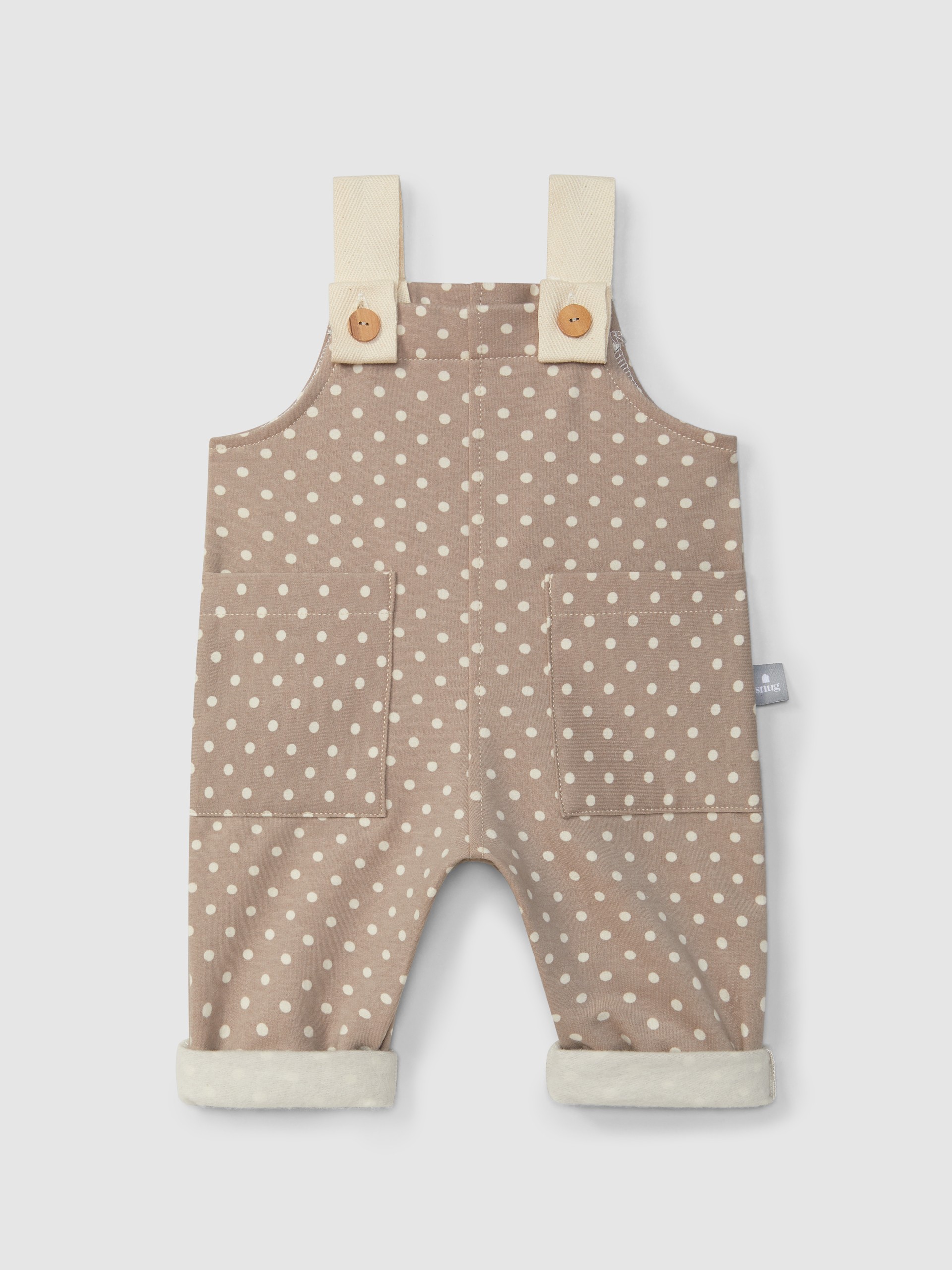 Printed dungarees with pockets